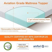 Bedluxury 3 Inch Full Size Mattress Topper Gel Memory Foam High Density Soft Foam Mattress Pad Cover For Pressure Relief Bed T