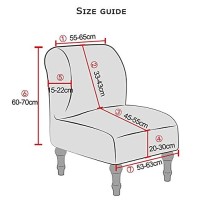 Rtsfkfs 2 Pieces Armless Chair Cover Stretch Chair Slipcovers Single Sofa Chair Cover Solid Color Removable Washable Chair Protector Slipcover For Dining Room Office Wedding (Color : L, Size : 2Pcs)