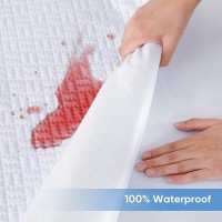 Hanherry 100 Waterproof Mattress Protector Twin Xl Size Mattress Cover 3D Air Fabric Cooling Mattress Pad Cover Smooth Soft Br