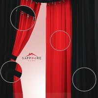 Sapphire Home Window Sheer Curtains - Two Tone 4 Panels Set With Valance And Tiebacks  55