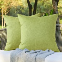 Otostar Pack Of 2 Outdoor Waterproof Decorative Pillow Covers 18X18 Inch Square Garden Throw Pillow Covers Outdoor Pillow Cases