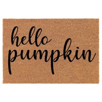 Doormat Natural Coco Coir Door Mat Hello Pumpkin 24 X 16