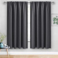 Jiuzhen Blackout Curtains For Bedroom Thermal Insulated Room Darkening Noise Reducing 60 X 63 Inch Length Curtains For Living