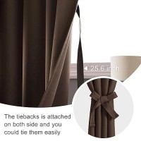 Jiuzhen Blackout Curtains For Bedroom Thermal Insulated Room Darkening Noise Reducing 60 X 63 Inch Length Curtains For Living