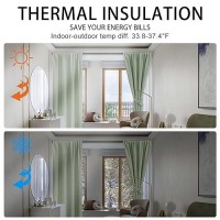 Jiuzhen Blackout Curtains For Bedroom Thermal Insulated Room Darkening Noise Reducing 60 X 63 Inch Length Curtains For Living