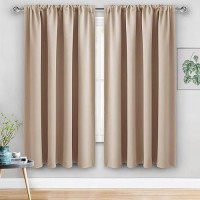 Jiuzhen Blackout Curtains For Bedroom Thermal Insulated Room Darkening Noise Reducing 60 X 63 Inch Length Curtains For Living