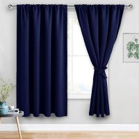 Jiuzhen Blackout Curtains For Bedroom Thermal Insulated Room Darkening Noise Reducing 60 X 63 Inch Length Curtains For Living