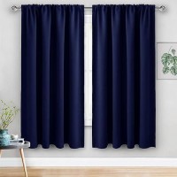 Jiuzhen Blackout Curtains For Bedroom Thermal Insulated Room Darkening Noise Reducing 60 X 63 Inch Length Curtains For Living