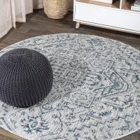 Jonathan Y Smb105C5R Estrella Bohemian Medallion Textured Weave Indoor Outdoor Arearug Coastal Bohemian Rustic Glam Easyclean