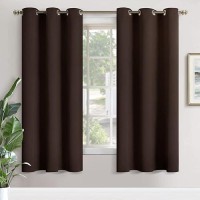 Youngstex Brown Blackout Curtains For Bedroom 72 Inch Length Grommet Thermal Insulated Room Darkening Window Drapes For Living