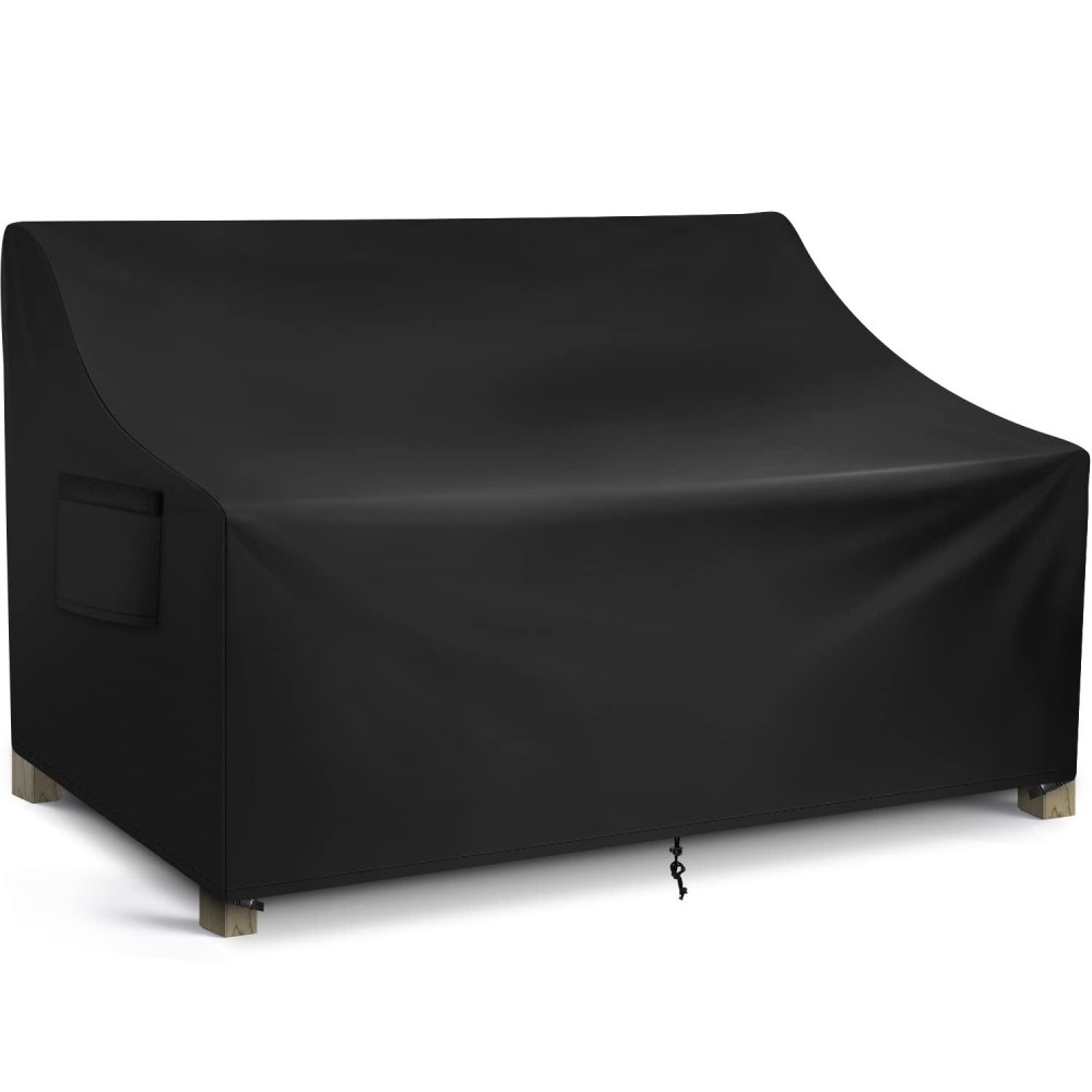 Wleafj Patio Sofa Cover Waterproof, 2-Seater Patio Loveseat Cover, Heavy Duty Outdoor Couch Cover, Outdoor Furniture Covers With Air Vent, 60??? W X 34??? D X 30??? H