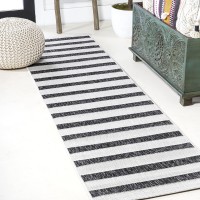 Jonathan Y Smb112B210 Aveiro Wide Stripe Indoor Outdoor Area Rug Bohemian Coastal Mediterranean Easy Cleaning Bedroom Kitche