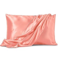 Pure Bedding Satin Pillowcase 2 Pack Queen Size 20X30 Blush Pink Silky Pillow Cases For Hair And Skin Satin Pillow