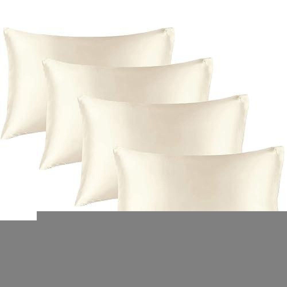 Bedelite Satin Pillowcase For Hair And Skin Super Soft Similar To Silk Pillow Cases 4 Pack With Envelope Closure Cooling Pillo