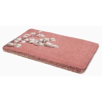 Fab Habitat Floral Extra Thick Doormat Handwoven Durable Natural Coir Entryway Front Door Porch Patio Magnolia Branc