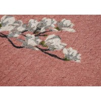 Fab Habitat Floral Extra Thick Doormat Handwoven Durable Natural Coir Entryway Front Door Porch Patio Magnolia Branc