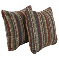 Blazing Needles Square Jacquard Throw Pillows 17 Vasan Crayol 2 Count