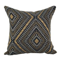 Blazing Needles Square Jacquard Throw Pillows 17 Tupelo Earth 2 Count