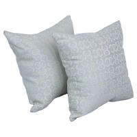 Blazing Needles Square Jacquard Throw Pillows 17 Mahlika Sorbet 2 Count