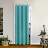 Mysky Home Blackout Curtains For Bedroom Doorway Closet Curtains 72 Inch Length Door Curtains Thermal Insulated Room Darkening W