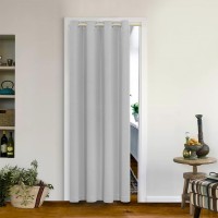 Mysky Home White Door Curtains Blackout Curtains For Living Room Doorway Closet Curtains Grommet Thermal Insulated Room Darkenin