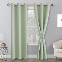 Hiasan Blackout Curtains For Bedroom 42 X 72 Inches Long Thermal Insulated Light Blocking Window Curtains For Living Roomk