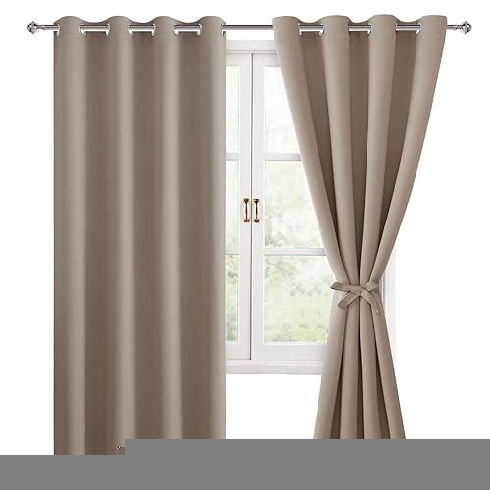 Hiasan Blackout Curtains For Bedroom 52 X 63 Inches Length Thermal Insulated Light Blocking Window Curtains For Living Room