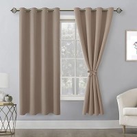 Hiasan Blackout Curtains For Bedroom 52 X 63 Inches Length Thermal Insulated Light Blocking Window Curtains For Living Room