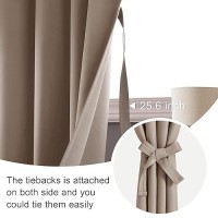 Jiuzhen Blackout Curtains For Bedroom Thermal Insulated Room Darkening Noise Reducing 42 X 45 Inch Length Curtains For Living