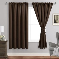 Jiuzhen Blackout Curtains For Bedroom Thermal Insulated Room Darkening Noise Reducing 70 X 63 Inch Length Curtains For Living