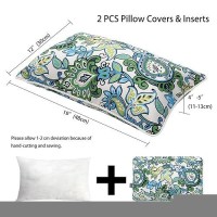 Pack Of 2 Outdoor Waterproof Lumbar Rectangular Throw Pillow With Insert Home Decorative Toss Pillows All Weather Cushion For P