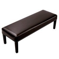 Fuloon Stretch Leather Dining Bench Cover - Anti-Dust Removable Bench Slipcover Waterproof Bench Seat Protector Cover For Living Room, Bedroom, Kitchen (Pu Brown)