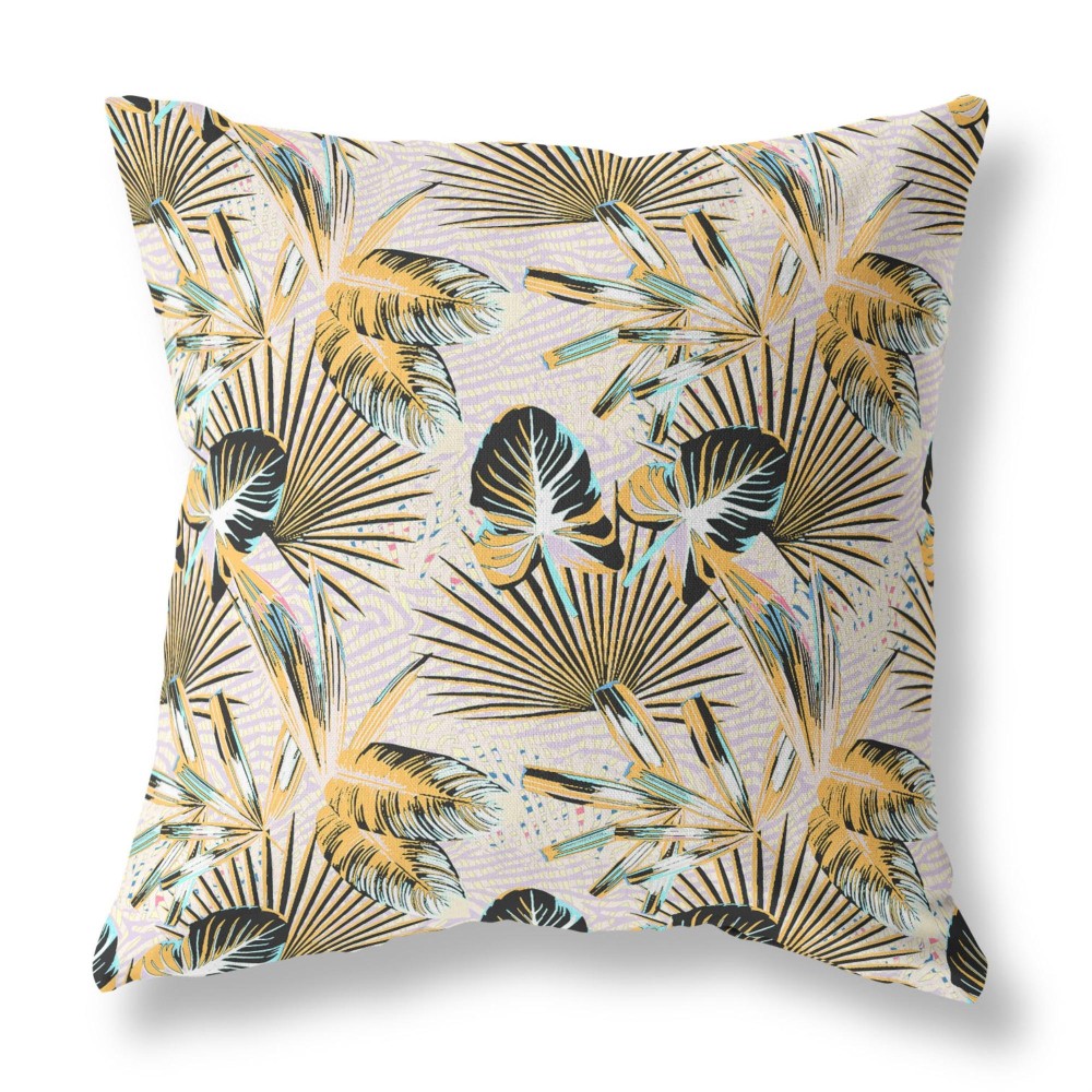 Plant Illusion Broadcloth Indoor Outdoor Blown And Closed Pillow By Amrita Sen In Yellow Pink