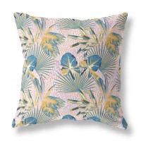 Plant Illusion Broadcloth Indoor Outdoor Blown And Closed Pillow By Amrita Sen In Gold White Pink