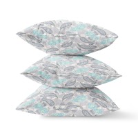 Paisley On Abstract Broadcloth Indoor Outdoor Blown And Closed Pillow By Amrita Sen In Gray