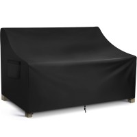 Wleafj Patio Sofa Cover Waterproof, 4-Seater Outdoor Sofa Cover, Heavy Duty Outdoor Couch Cover, Large Lawn Patio Furniture Covers With Air Vent, 104 W X 40 D X 33 H