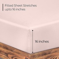 Royale Linens Fitted Sheet King Brushed Hotel Quality 1800 Ultrasoft Wrinkle Fade Resistant Bottom Sheet Deep Pocket St