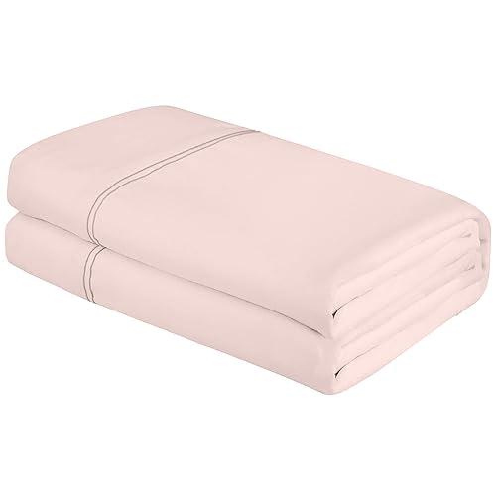 Royale Linens Full Size Flat Sheet Only Brushed 1800 Microfiber Ultra Soft Breathable Wrinkle Stain Resistant Hotel