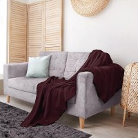 Utopia Bedding Burgundy Cotton Blanket [King  90X108 Inch] 350Gsm Soft Thermal Blanket (Pack Of 6)