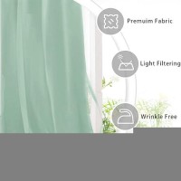 Hiasan Sheer Curtains For Living Room With Tieback Airy Breathable Voile Textured Drapes Light Filtering Grommet Window Curtain