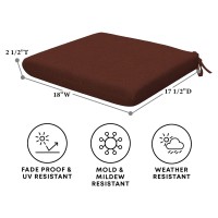 Honeycomb Indoor/Outdoor Sunbrella Xena Brick Universal Seat Cushion: Recycled Fiberfill, Weather Resistant, Comfortable And Stylish Pack Of 2 Patio Cushions: 18
