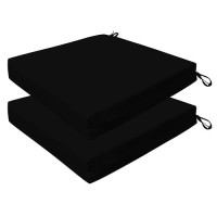 Honeycomb Outdoor Cushion Set 20 X 20 Sunbrella Canvas Black Dining Patio Cushions