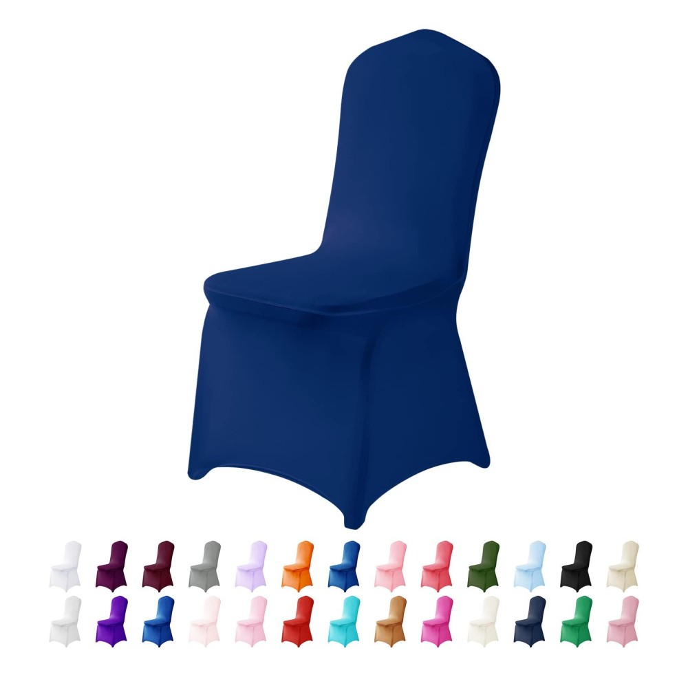 Algaiety Spandex Chair Cover,12Pcs,Chair Covers,Living Room Chair Covers,Removable Chair Cover Washable Protector Stretch Chair Cover For Party, Banquet,Wedding Event,Hotel(Classic Blue)