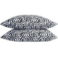 Ntbay 2 Pack Satin Queen Pillowcases For Hair And Skin Luxurious And Silky Zebra Printed Pillow Cases With Envelope Closure 20