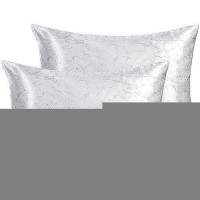 Ntbay 2 Pack Satin Queen Pillowcases For Hair And Skin Luxurious And Silky Marbling Printed Pillow Cases With Envelope Closure