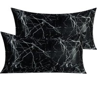 Ntbay 2 Pack Satin King Pillowcases For Hair And Skin Luxurious And Silky Marbling Printed Pillow Cases With Envelope Closure