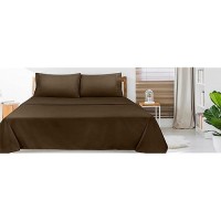 Royale Linens California King Flat Sheet Only Brushed 1800 Microfiber Ultra Soft Breathable Wrinkle Stain Resistant