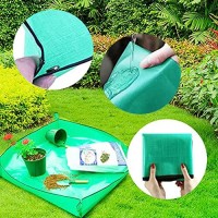 Biuwing 2Pcs 394 X 394 Plant Repotting Mat Large Foldable Gardening Mat Waterproof Transplanting Potting Mat Indoor Outd