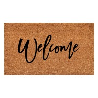 Calloway Mills Cursive Welcome Doormat Tanblack 17 X 29