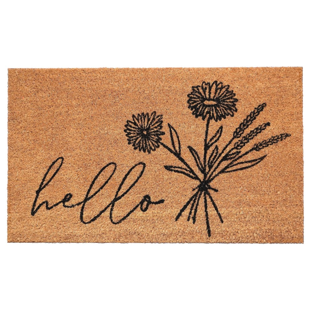 Calloway Mills Wildflower Bouquet Doormat Tanblack 24 X 36 X 060